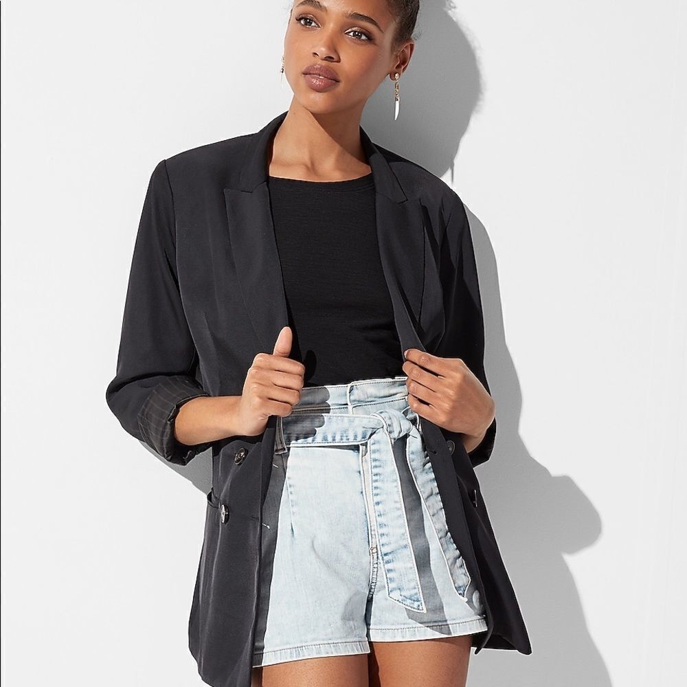 ✨Super High Waisted Pleated Tie
Jean Shorts ✨